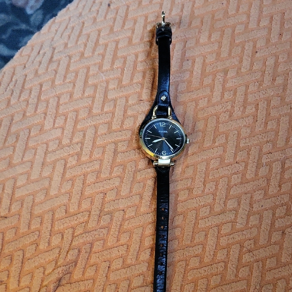 Fossil Black and Gold Classic Watch